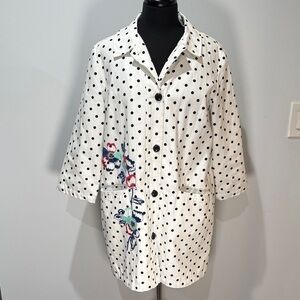 Tribal | Polka Dot  Floral Embroidered Jacket